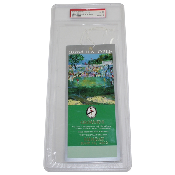 2002 US Open at Bethpage Black Slabbed Final Rd Sunday Ticket EX-MT 6 18452184