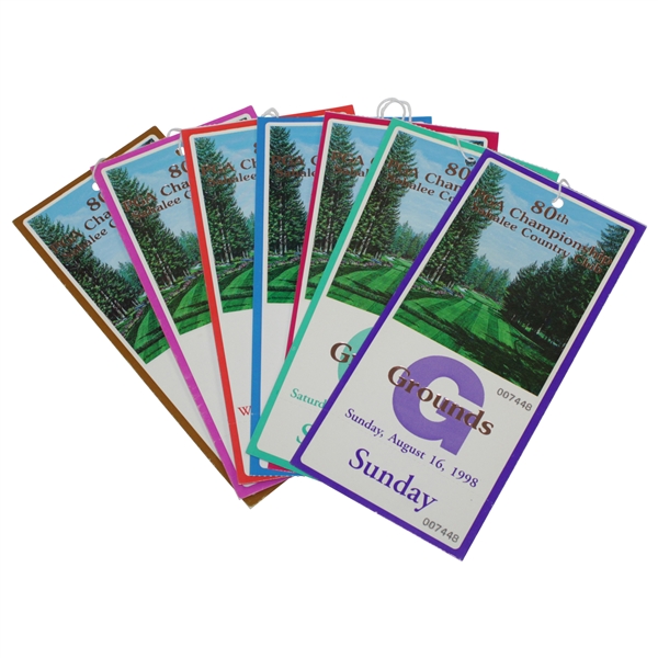 1998 PGA Championship at Sahalee Ticket Set - Vijay Singh Winner