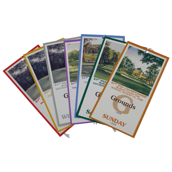 1999 PGA Championship at Medinah CC Ticket Set  - Tiger Woods Winner