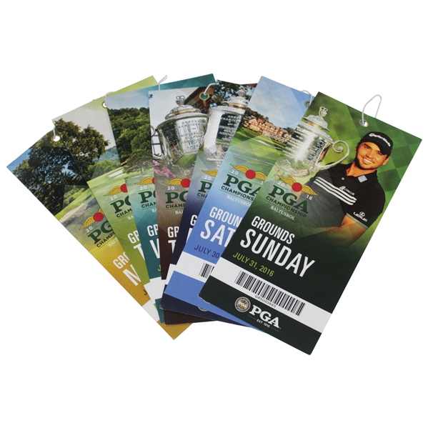 2016 PGA Championship at Baltusrol Ticket Set  - Jimmy Walker Winner