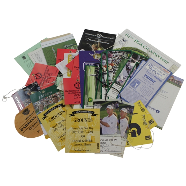 Large Combo Lot of Miscellaneous Tickets - Western Open, Memorial, PGA, TD Waterhouse, and more
