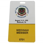 1999 PGA Championship at Medinah CC Medinah Member Series Ticket #0701 - Tiger Woods Winner