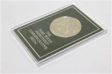 Franklin Mint Suppressed Tiger Woods Eyewitness Commemorative Sterling Silver Medal with Box & Stand
