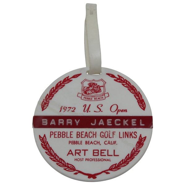 Barry Jaeckels 1972 U.S. Open at Pebble Beach Golf Links Contestant Bag Tag