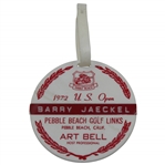 Barry Jaeckels 1972 U.S. Open at Pebble Beach Golf Links Contestant Bag Tag