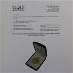 1972 French Open National Gold Medal with Case Awarded to Barry Jaeckel - Only 3rd American Winner