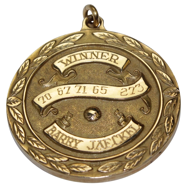 Barry Jaeckels 1978 Tallahassee Open Tournament Winners Gold Medal with Case