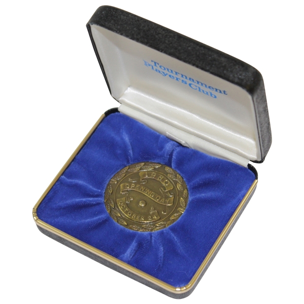 Barry Jaeckels 1980 TPC Dedication Tournament Medallion With Case 