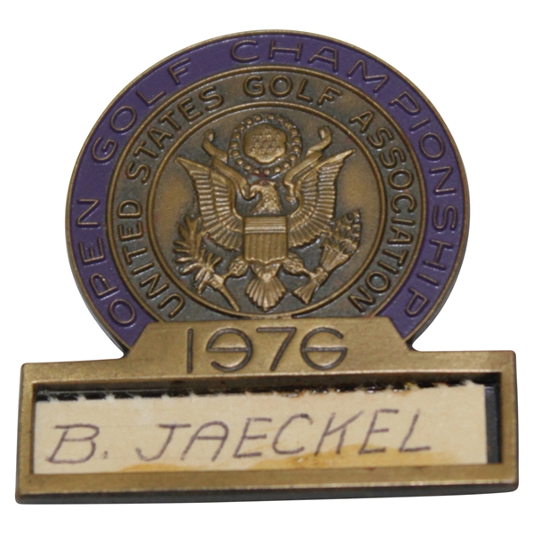 Barry Jaeckels 1976 US Open at Atlanta Athletic Club Contestant Badge
