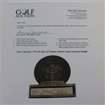 Barry Jaeckel's 1976 US Open at Atlanta Athletic Club Contestant Badge
