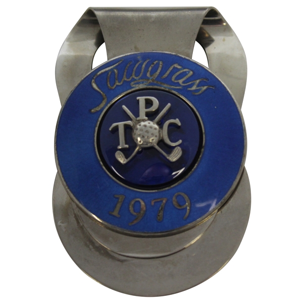 Barry Jaeckels 1979 TPC Sawgrass Metal Contestant Clip/Badge With Case 