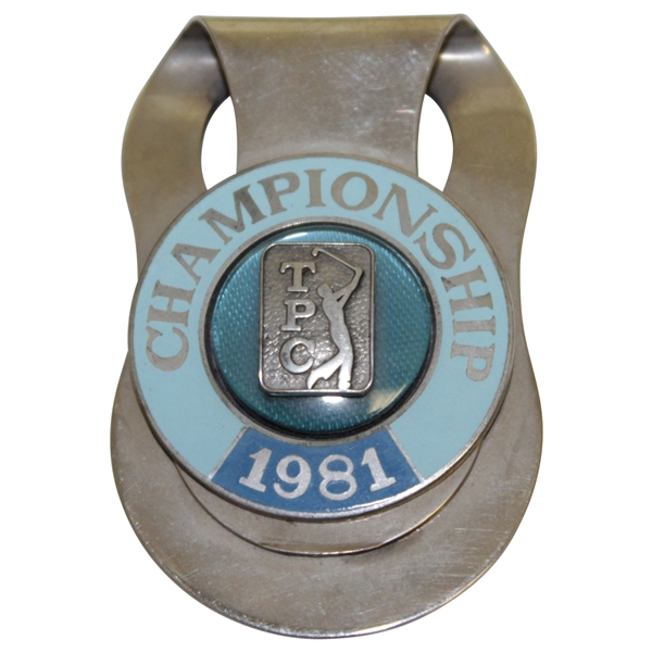 Barry Jaeckels 1981 TPC Championship Contestant Clip/Badge With Case
