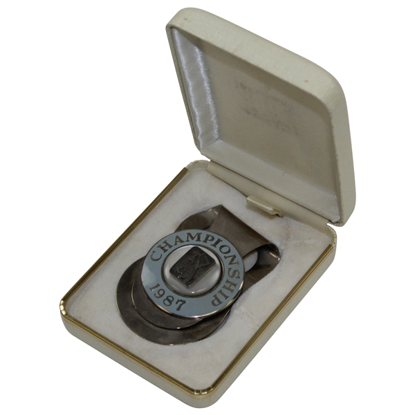 Barry Jaeckels 1987 TPC Championship Contestant Clip/Badge With Case 
