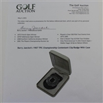 Barry Jaeckel's 1987 TPC Championship Contestant Clip/Badge With Case 
