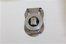 Barry Jaeckel's 1985 TPC Championship Contestant Clip/Badge With Case