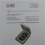 Barry Jaeckel's 1985 TPC Championship Contestant Clip/Badge With Case