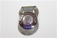 Barry Jaeckel's 1983 TPC Championship Contestant Clip/Badge With Case