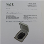 Barry Jaeckel's 1983 TPC Championship Contestant Clip/Badge With Case