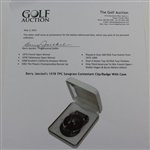 Barry Jaeckel's 1978 TPC Sawgrass Contestant Clip/Badge With Case
