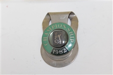 Barry Jaeckel's 1982 TPC Championship Contestant Clip/Badge With Case