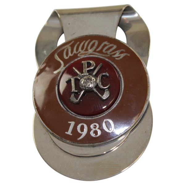 Barry Jaeckels 1980 TPC Sawgrass Contestant Clip/Badge With Case