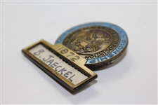 Barry Jaeckel's 1972 US Open at Pebble Beach Contestant Badge