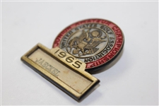 Barry Jaeckel's 1965 US Junior Amateur Open Golf Championship Contestant Badge