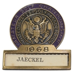 Barry Jaeckels 1968 US Amateur Golf Championship Contestant Badge