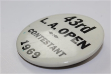 Barry Jaeckel's 1969 43rd L.A. Open Contestant Pin/Badge