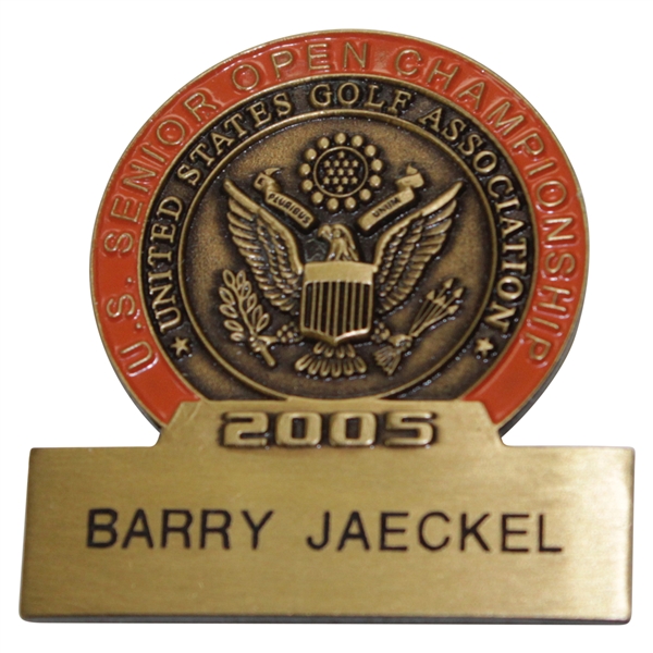 Barry Jaeckels 2005 U.S. Senior Open Championship Contestant Badge