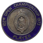 Barry Jaeckels 1973 OPEN Championship at Troon Contestant Badge