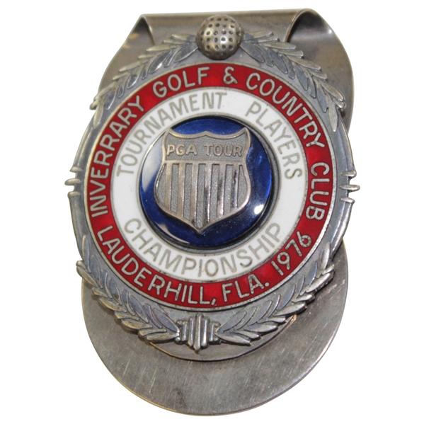 Barry Jaeckels 1976 PGA Tour TPC at Inverrary Golf & Country Club Contestant Money Clip/Badge with Case 