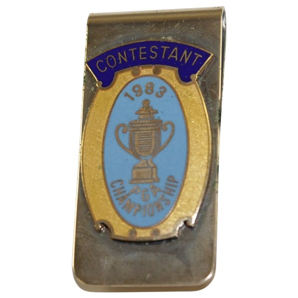 Barry Jaeckels 1983 PGA Championship at Riviera CC Contestant Money Clip/Badge