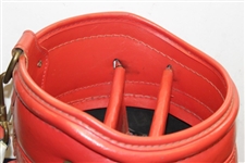 Byron Nelson Signed Wilson Red & White 'Byron Nelson' Full Size Golf Bag BECKETT #A61160