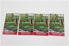 Four (4) 2020 Masters Tournament Wednesday Tickets with Original String