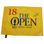 Henrik Stenson Signed 2016 OPEN at Royal Troon Yellow Screen Flag JSA #MM58964