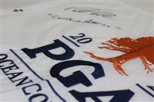 Patrick Reed Signed 2021 PGA at Kiawah Island Ocean Course Embroidered Flag with 'Captain America' JSA #PP01864