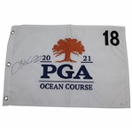 Gary Woodland Signed 2021 PGA at Kiawah Island Ocean Course Embroidered Flag JSA #PP01862
