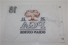 Gary Woodland Signed 2021 PGA at Kiawah Island Ocean Course Embroidered Flag JSA #PP01862