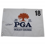 Viktor Hovland Signed 2021 PGA at Kiawah Island Ocean Course Embroidered Flag JSA #MM58573