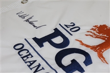 Viktor Hovland Signed 2021 PGA at Kiawah Island Ocean Course Embroidered Flag JSA #MM58573
