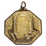 1924 Mexico City Country Club Fourth Quarterly Handicap 14 Karat Gold Medal Won by R.R. Billings