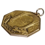 1924 Mexico City Country Club Fourth Quarterly Handicap 14 Karat Gold Medal Won by R.R. Billings