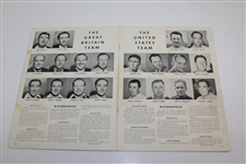 1949 Walker Cup Match at Winged Foot GC Official Program Signed by Byron & 15 Competitors JSA ALOA