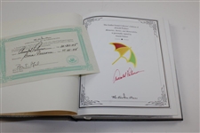 Arnold Palmer Signed 'Memories, Stories, & Memorabilia' Book With Certificate Of Authenticity JSA ALOA