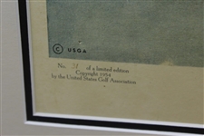 Robert 'Bobby' T. Jones, Jr. Signed 1954 Ltd Ed Thomas Stephens USGA Print #31 to John Coffin - Framed JSA ALOA