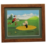 Popeye Golfing with Olive Oil Ltd Ed 194/200 Myron Waldman Framed Photo With Certificate Of Authenticity