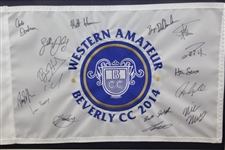 2014 Western Amateur at Berverly CC Signed Flag Including Xander, Dechambeau, & others - Framed JSA ALOA