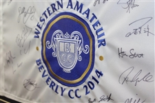2014 Western Amateur at Berverly CC Signed Flag Including Xander, Dechambeau, & others - Framed JSA ALOA