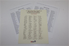 2008 US Open at Torrey Pines Program, Tickets, Hosptiality Facsimile Sign In Sheet, Guides, & other
